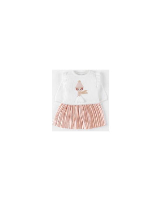 Robe bi-matière dame