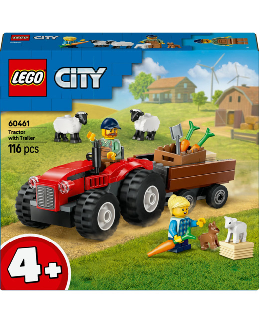 Tracteur agricole avec remorque et moutons City
