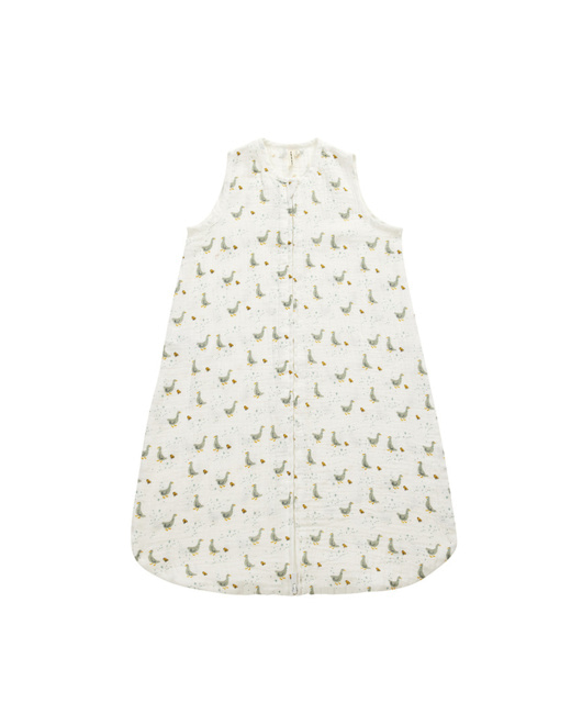 Gigoteuse TOG 1 imprimé oies en gaze de coton - Ecru