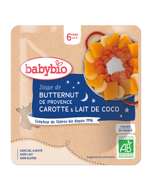 Bonne Nuit Soupe de Butternut de Provence Carotte au lait de Coco