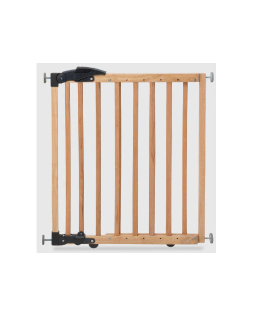 Barrière de sécurité enfants en bois naturel