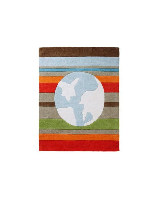 Tapis raye chambre enfant theme home trotter 