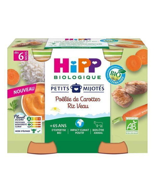 Pots Poelée de carotte Riz veau Bio