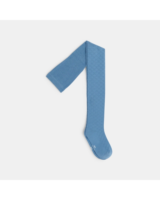 Collant en tricot fantaisie bleus fille