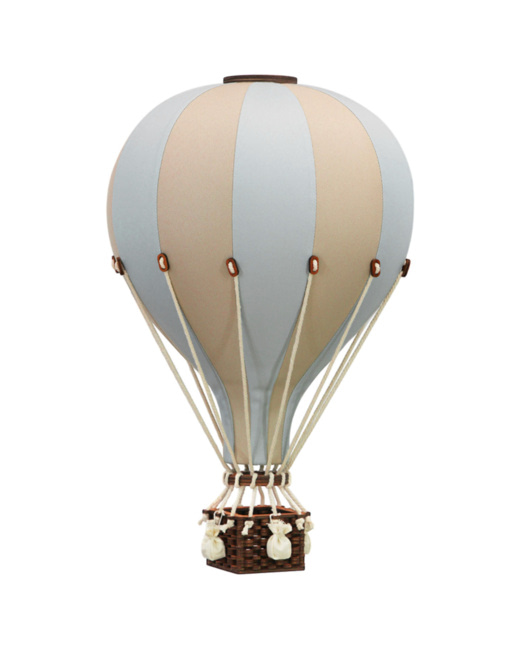 Montgolfière décorative, Beige et bleu