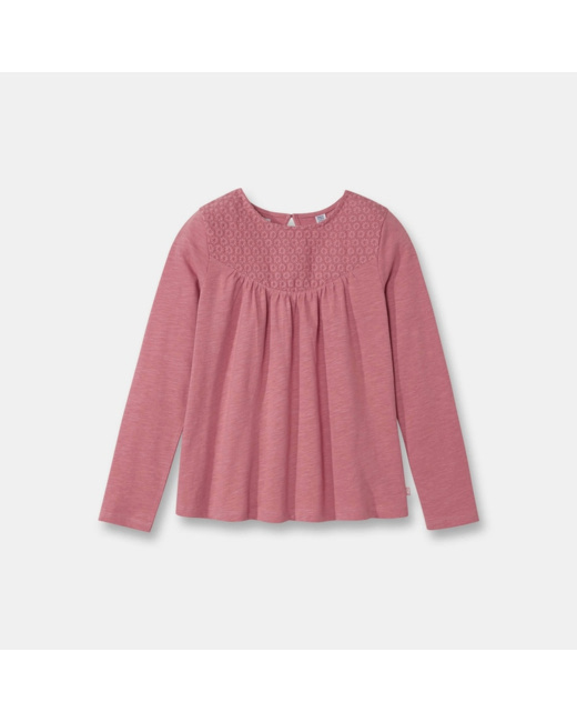 T-shirt brodé rose fille