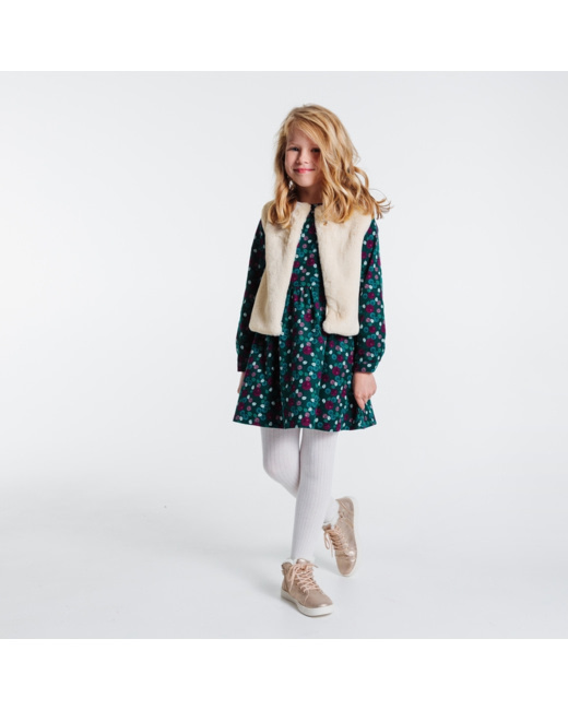 Boléro en fausse fourrure blanc fille