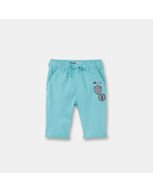 Bermuda en jersey bleu garçon