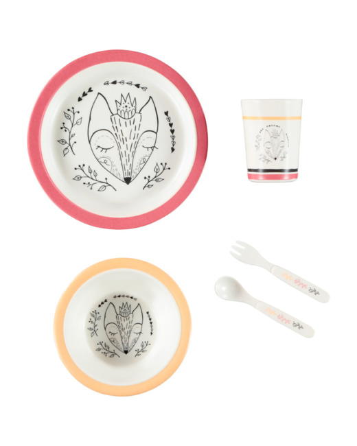 Set repas en mélaminé Kingfox - 5 pièces