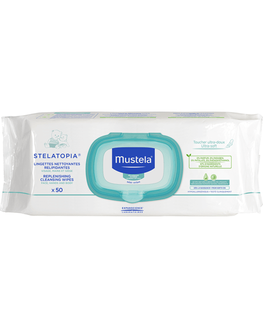 Stelatopia® Lingettes Nettoyantes Relipidantes
