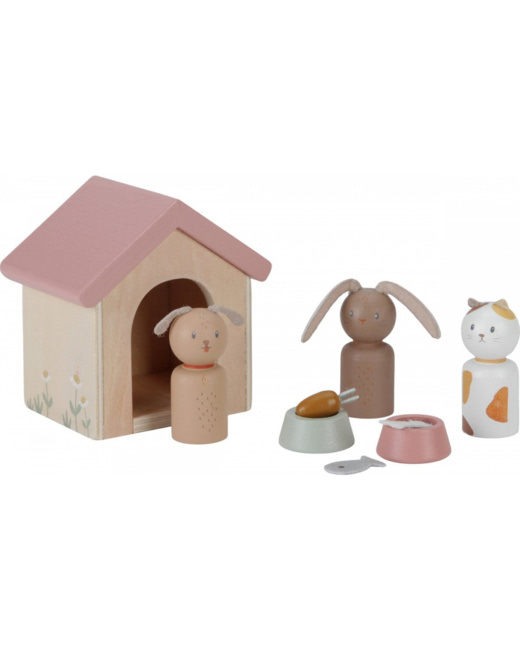 Set d'animaux de compagnie pour maison de poupée FSC