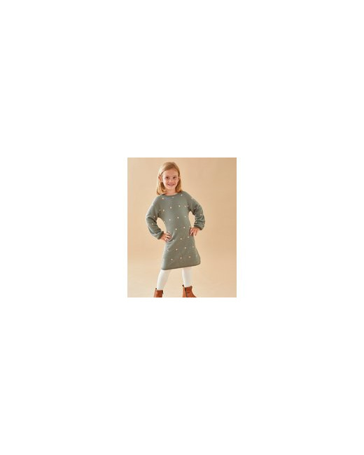 Robe jacquard à pois