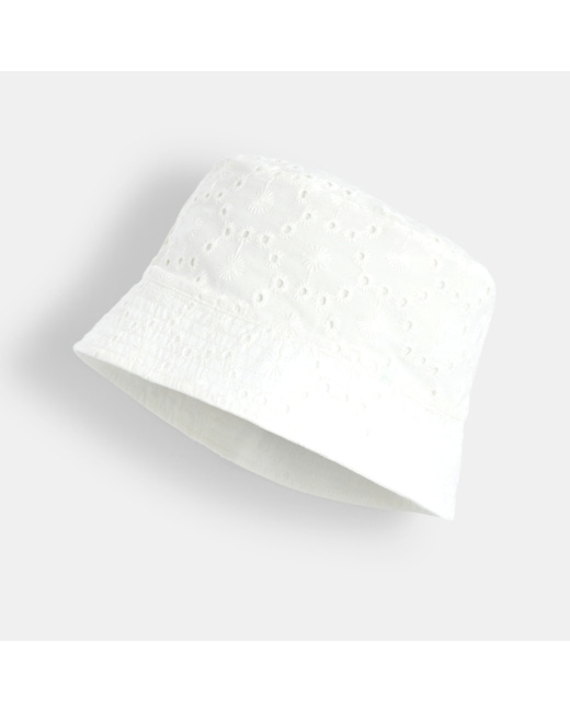 Bob en coton réversible blanc fille
