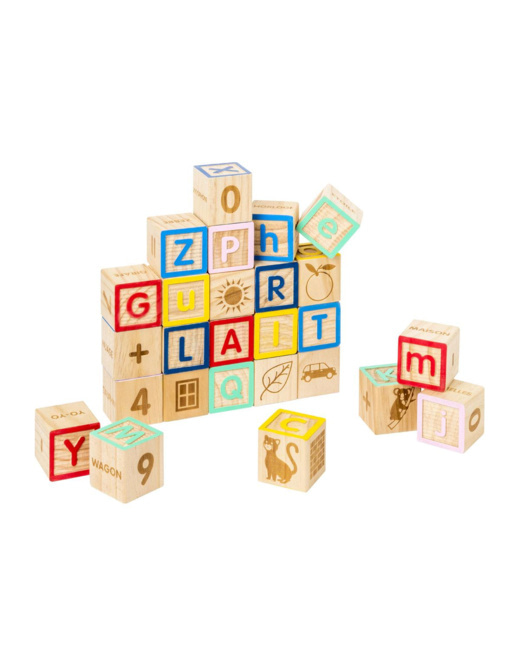 Cubes alphabet en bois