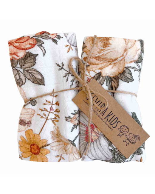 Lot de 2 langes en viscose de bambou, Néo Vintage