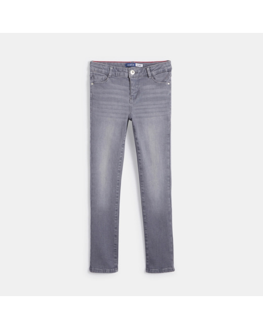 Jean skinny hyper stretch gris fille