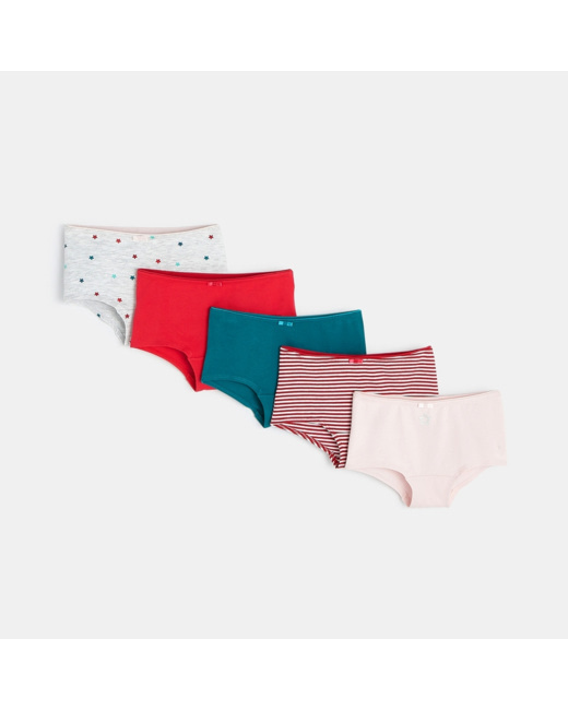Lot de 5 culottes boxers fille