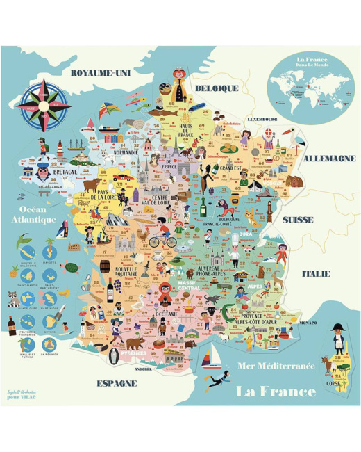 Carte de France magnétique Ingela P. Arrhenius