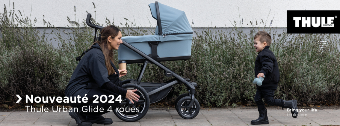 Baby Test Poussette Urban Glide 4 roues Thule