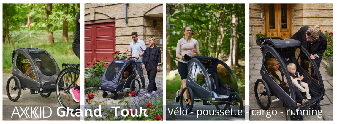Baby Test Remorque vélo Grand Tour - Axkid