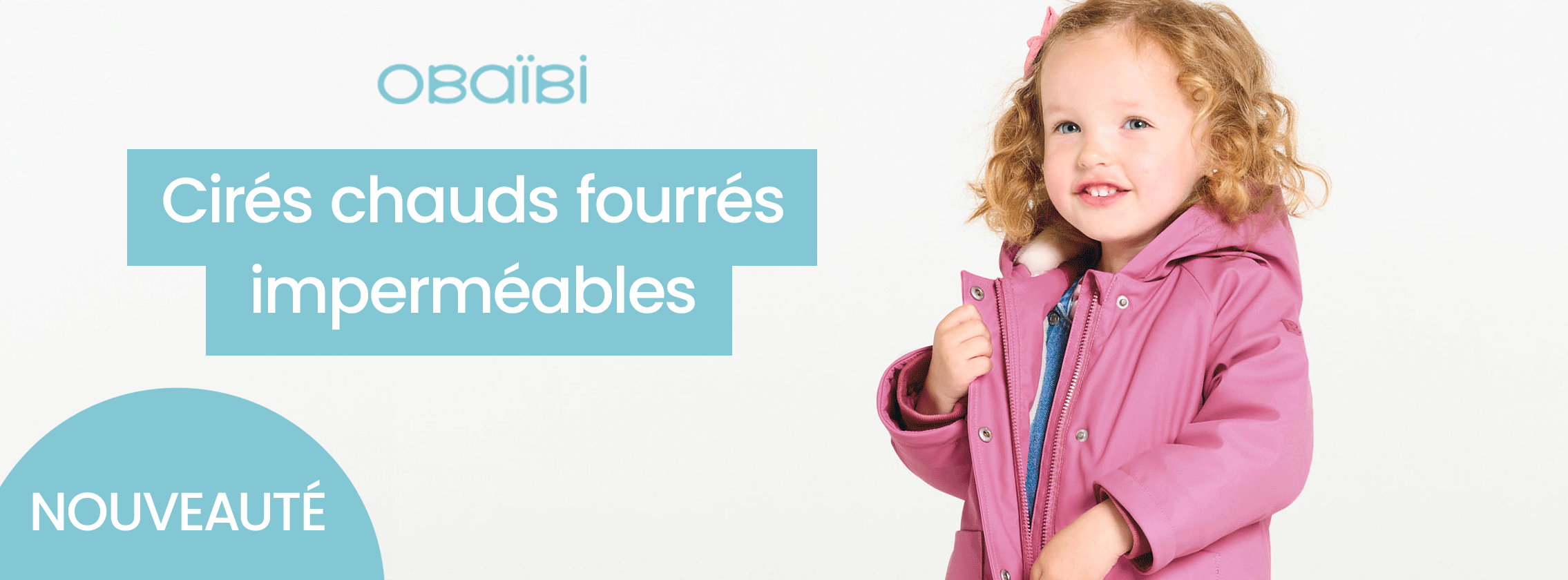 Baby Test Manteau déperlant doublé à capuche Obaïbi