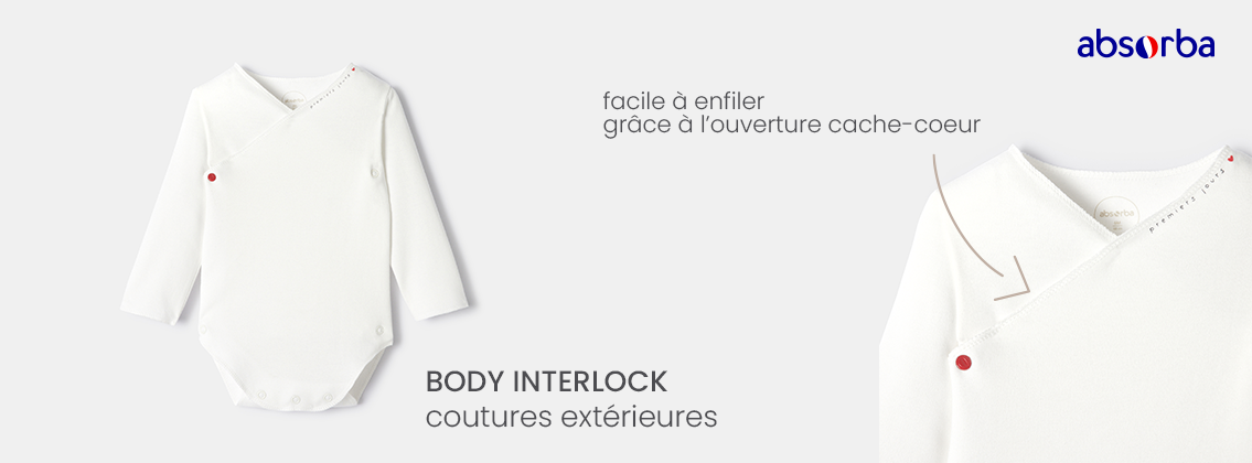 Baby Test Body croisé manches longues ABSORBA