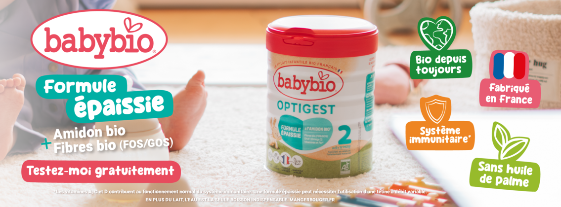 Baby Test Lait infantile Optigest 2 Babybio