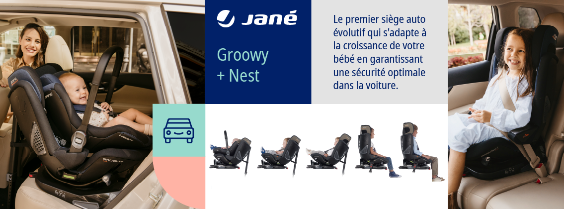Baby Test Siège-auto Groowy + Coque Nest i-size JANE