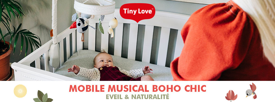 Baby Test Mobile musical Boho Chic Tiny Love