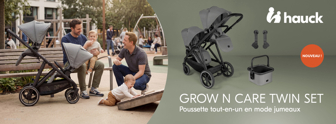 Baby Test Poussette double Grow N Care Twin Set Hauck