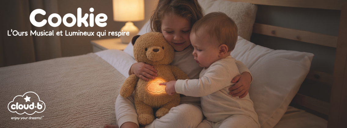 Baby test Peluche musicale Cookie™ l'Ours qui respire