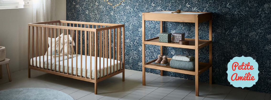 Baby Test Lit bébé bois Hêtre 60x120cm Petite Amélie
