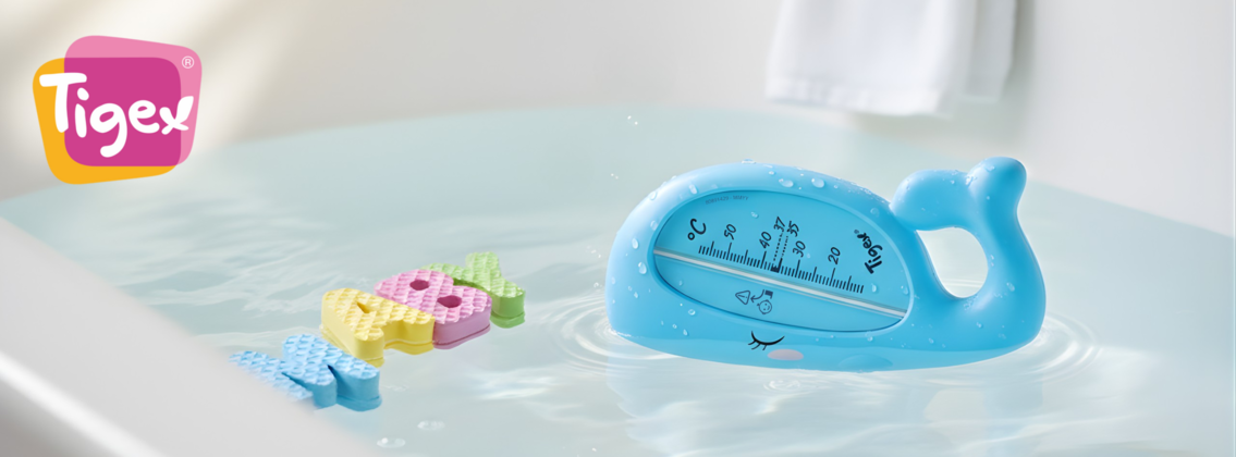 Baby Test Thermomètre de bain Baleine Tigex