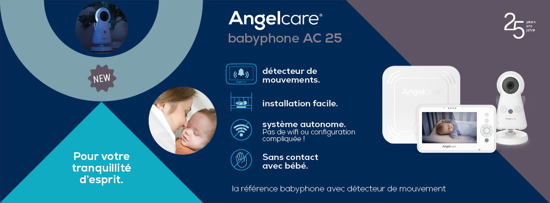Détecteur de mouvement et babyphone - Angelcare