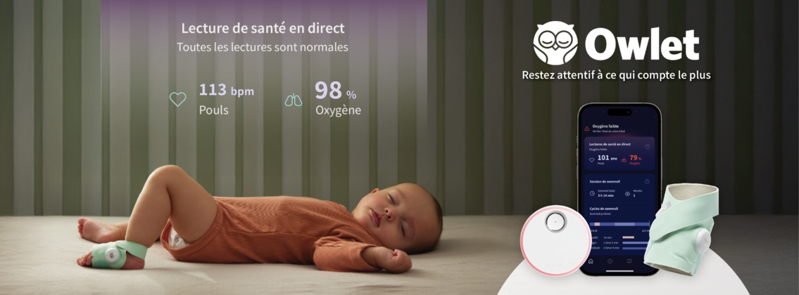 Baby Test Chaussette connectée Dream Sock Owlet Care
