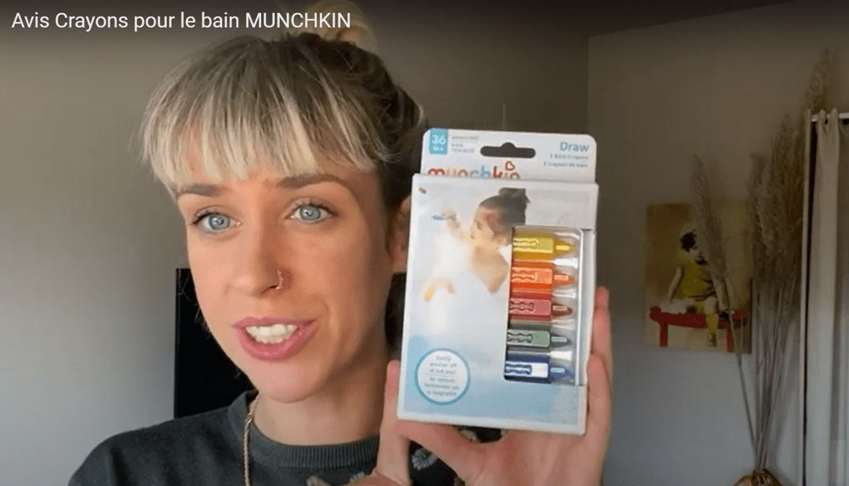 Avis vidéo Crayons pour le bain de Munchkin - Manon