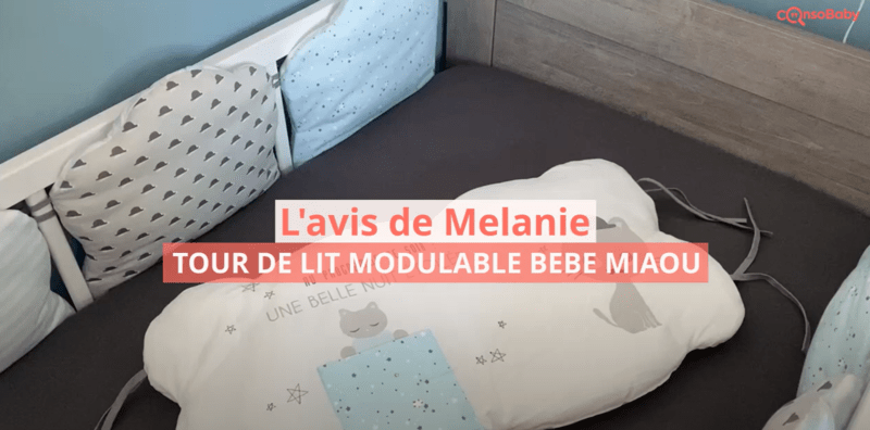 Avis vidéo Tour de lit modulable bebe Miaou VERTBAUDET