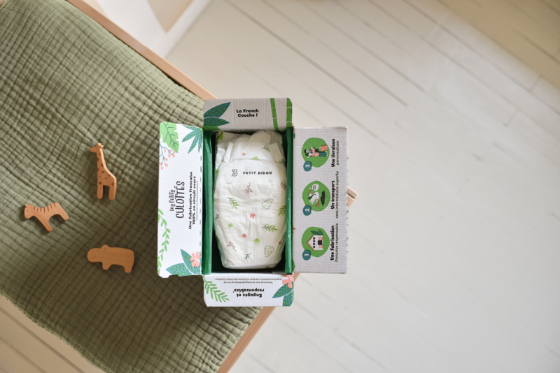 Kit d'essai de couches Les Petits Culottés ouvert