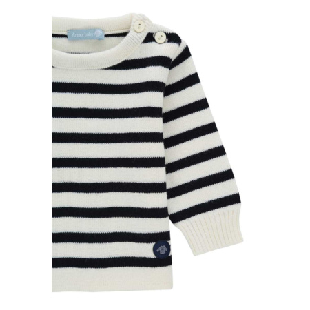 Avis Pull marin rayé "Fouesnant" Baby - Nature/Navire ARMOR-LUX 2