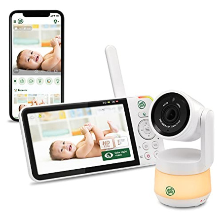 LeapFrog LF80 Babyphone Audio Numérique Avec 2 Batteries, Longue Portée, Capteur Température, Veilleuse Et Fonction Rappel - Surveillance Bébé