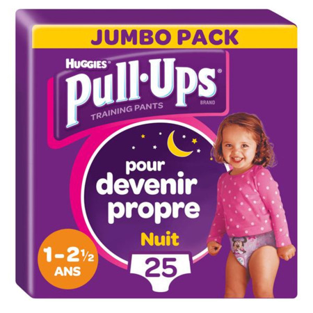 Pull-Ups Culottes Nuit Fille (8-15 kg) HUGGIES : Comparateur, Avis, Prix