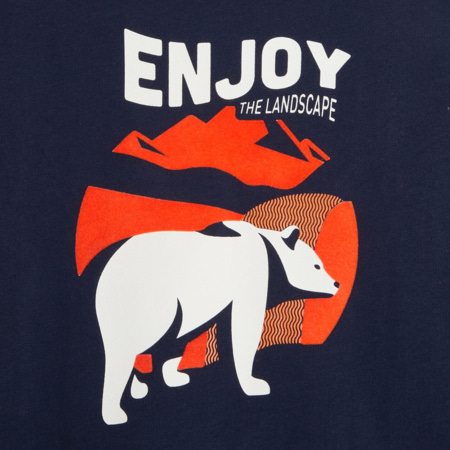 Avis T-shirt manches longues à message et motif ours bleu garçon OKAIDI 3