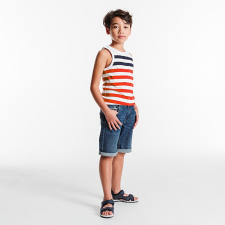 VERTBAUDET Débardeur Rayé Garçon - T-Shirt Sans Manches Été Avec Poche Funny Mood