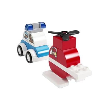 Duplo - Mes 1ers pas - L'hélicoptère des pompiers et la voiture de police LEGO 1