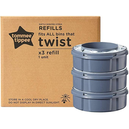 Recharges Poubelle à Couches Sangenic Twist & Click x 3 - Tommee Tippee