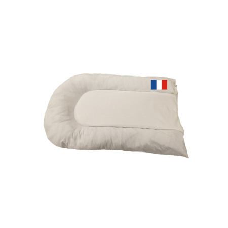 Coussin De Chaise Haute Bébé Easy Dort - Coton Enduit Gris Avec Sangles De Maintien