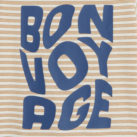 Avis T-shirt rayé à message Bon Voyage jaune garçon OKAIDI 3