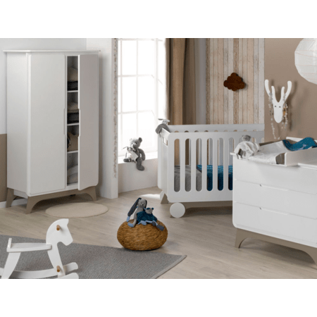 Commode bébé et enfant Médéa Blanc, 3 tiroirs, fabriquée en France