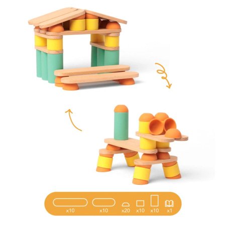 Jeu de blocs de construction pour enfants - Construire et maintenir  l'équilibre 