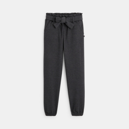 Pantalon Fille Debenhams 11 Ans Bootleg Ceinturé Rayé Gris - Neuf